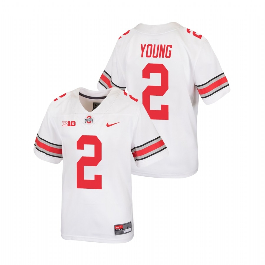 Ohio State Buckeyes Youth NCAA Chase Young #2 White Replica College Football Jersey CWA6349IE